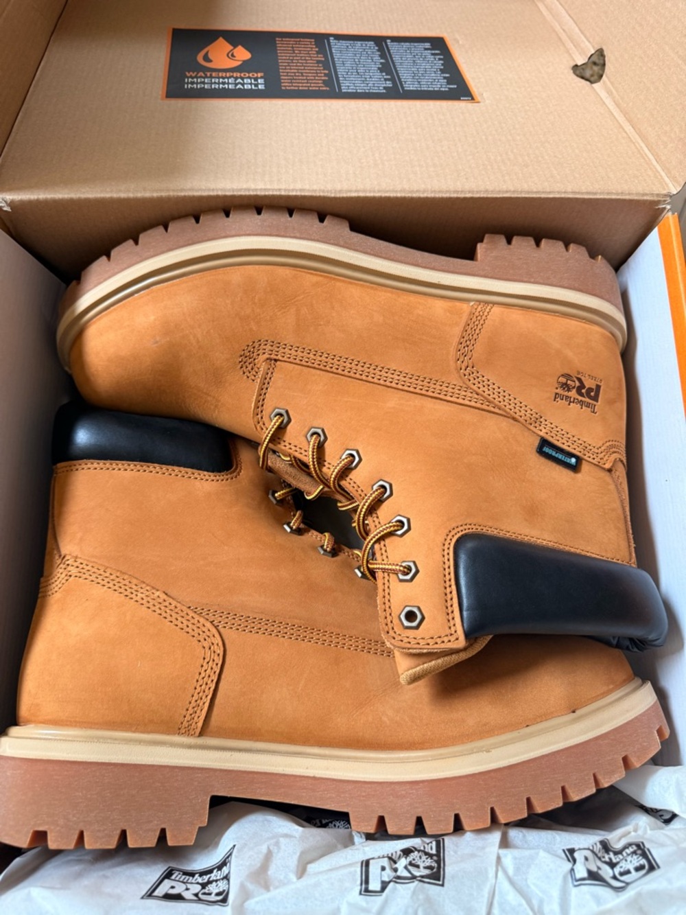 Timberland PRO 6” Direct Attach Steel Toe Waterproof Boots 13W NWT TB065016713